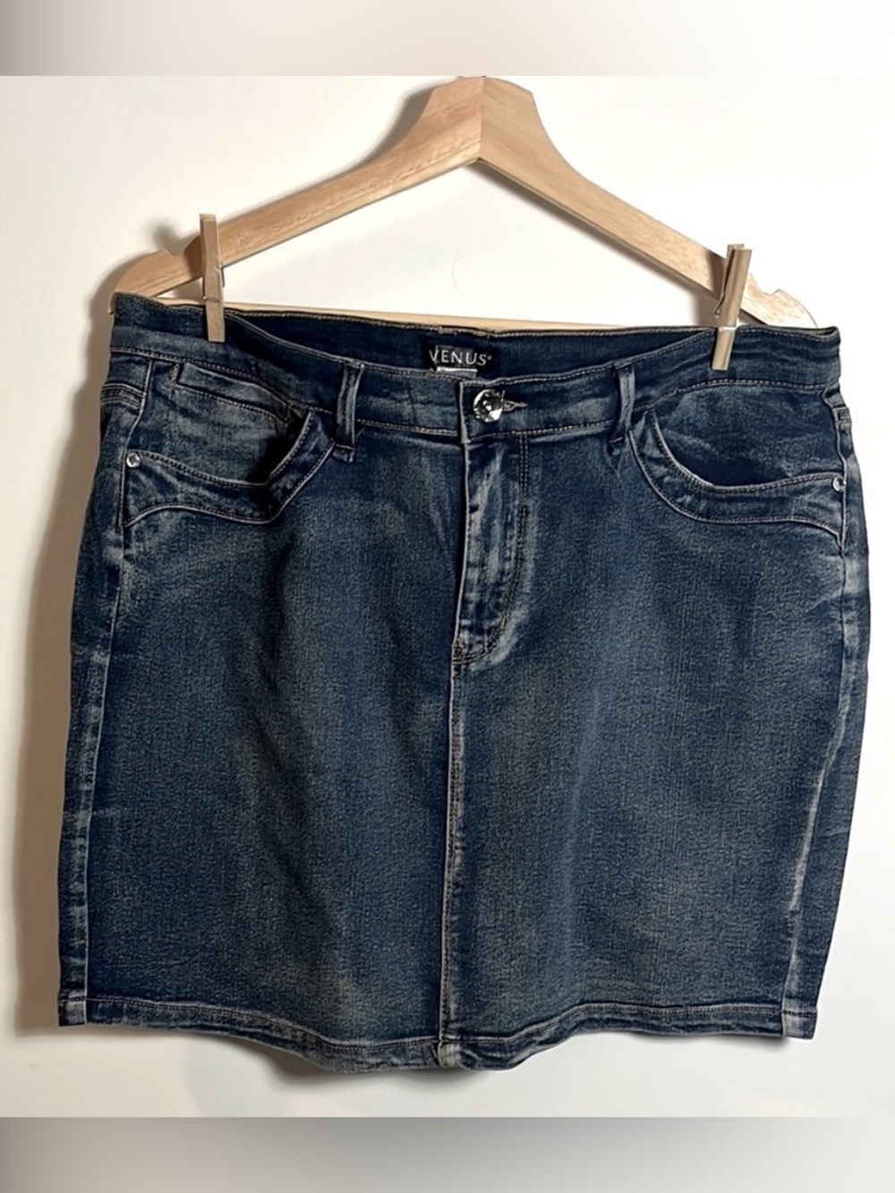 Venus Blue Women’s Denim Jean Mini Skirt